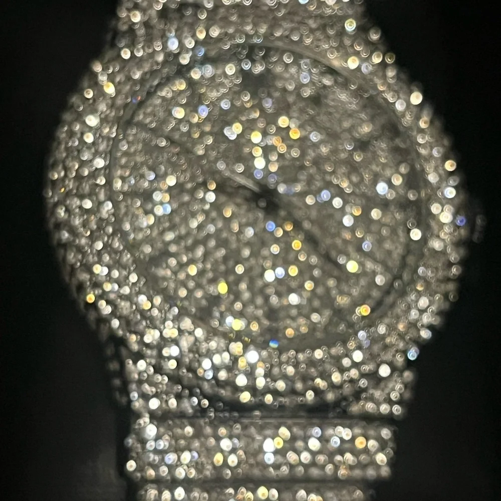 VVS Bustdown Simulated Diamond Stainless Steel Iced Out Watch Luxury HipHop - Picture 3 of 9